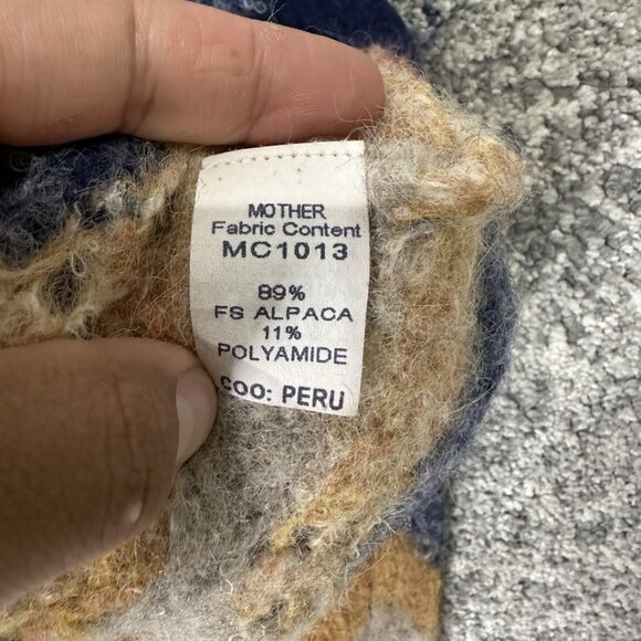 Mother Sweater Womens Small Multicolor Caraveli Alpaca Blend Herringbone Stripe - Picture 5 of 7